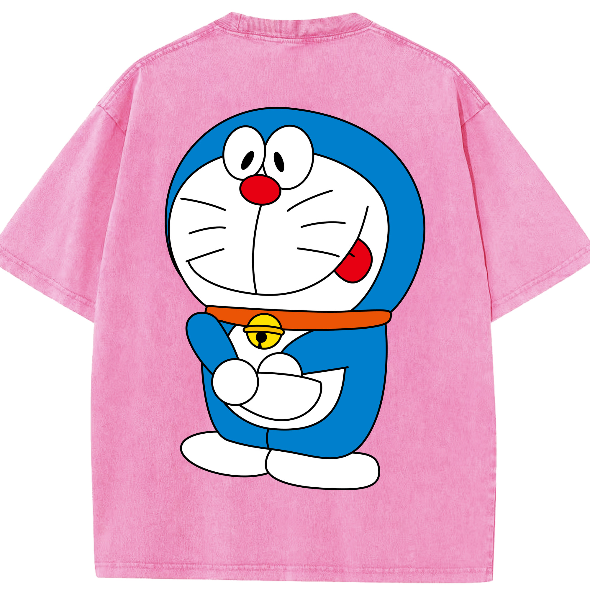 （画像用） ドラえもん Doraemon 綿100% ヴィンテージ風 半袖Tシャツ（背面プリント）